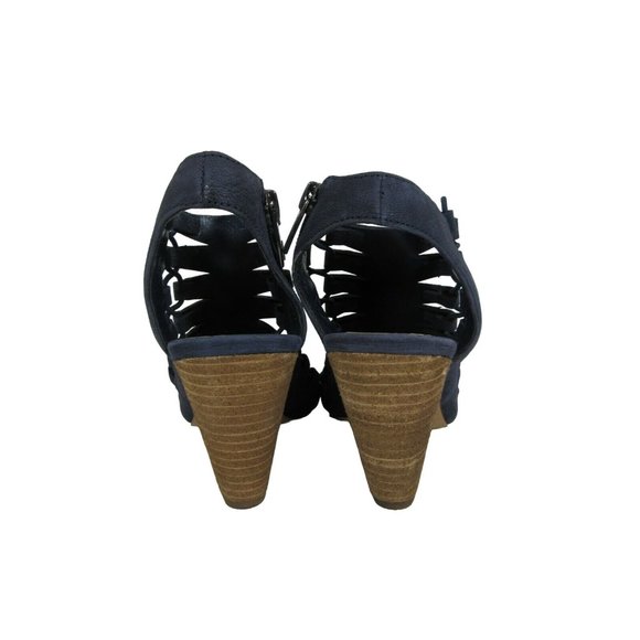 Vince Camuto Eliaz Lace Up Strappy Dress Sandal Cone heel Women's Size 5.5 Navy - Picture 4 of 8
